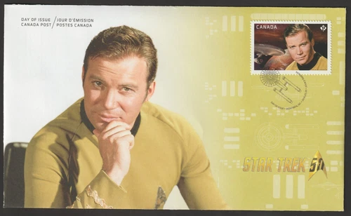 Canada #2917, Star Trek, Captain James T. Kirk, First Day Cover, FDC 2016