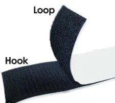 25F Adhesive Hook & Loop Tape Black – Reusable Fastener for DIY and Crafts