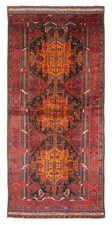 3'7" x 7'10" Vintage Hand-knotted Runner Rug Traditional Oriental Wool Carpet