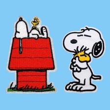 Lot de 2 Patchs Écussons NEUFS Snoopy et Woodstock Peanuts Thermocollants