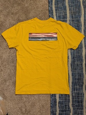 Vintage The North Face Yellow Aurora Borealis Shirt Medium