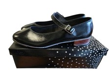 Capezio Black Leather Tap Shoes W Buckle Strap 7 Medium