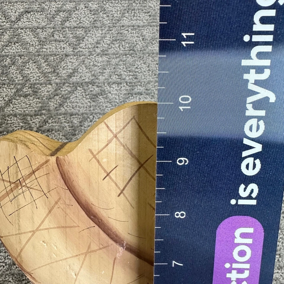 Vintage Hand Painted Wooden Sitting Couple Country Farmhouse Cottagecore Decor - Image 3 of 4