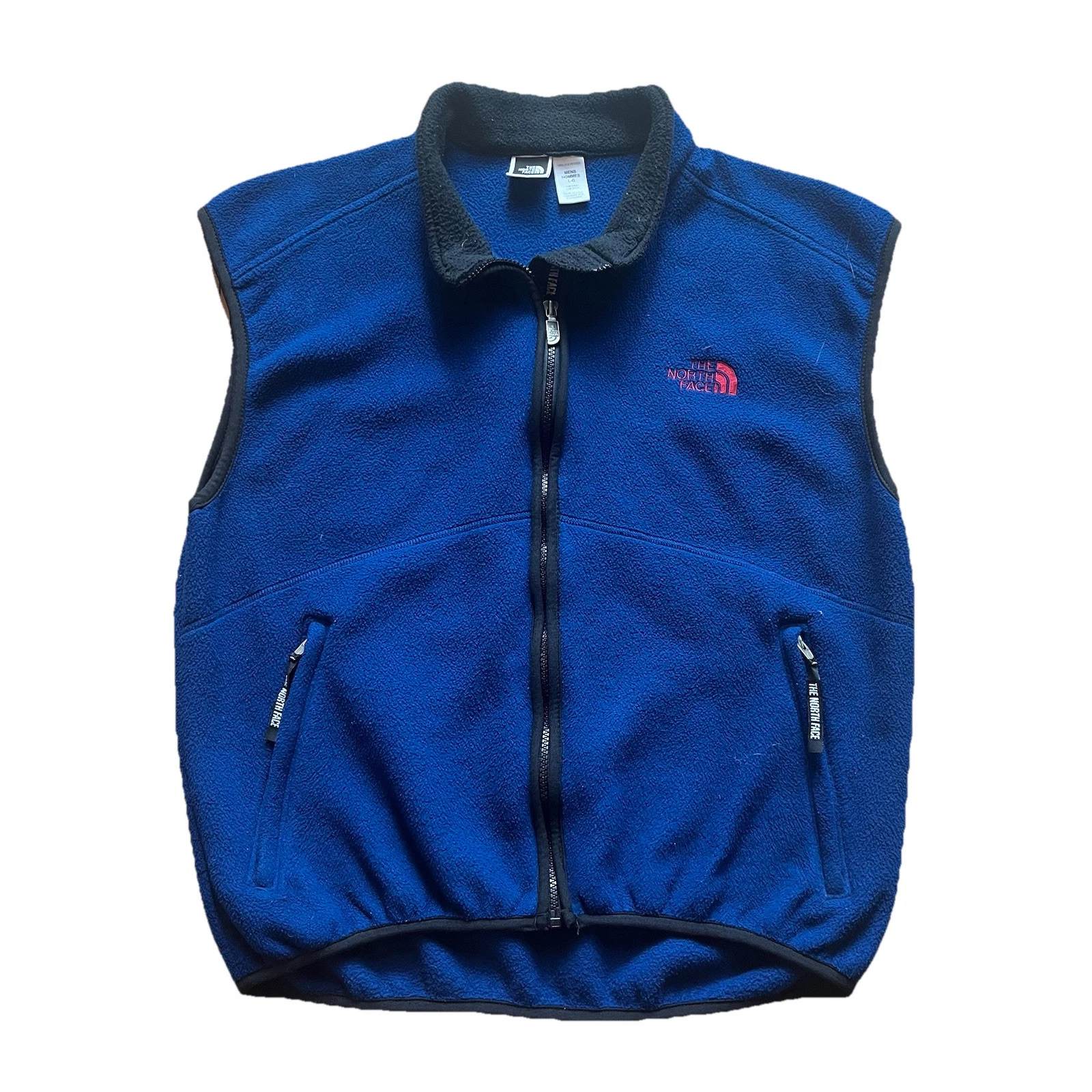 Vintage The North Face Polartec Fleece Vest Mens Large Blue Full Zip Outdoor