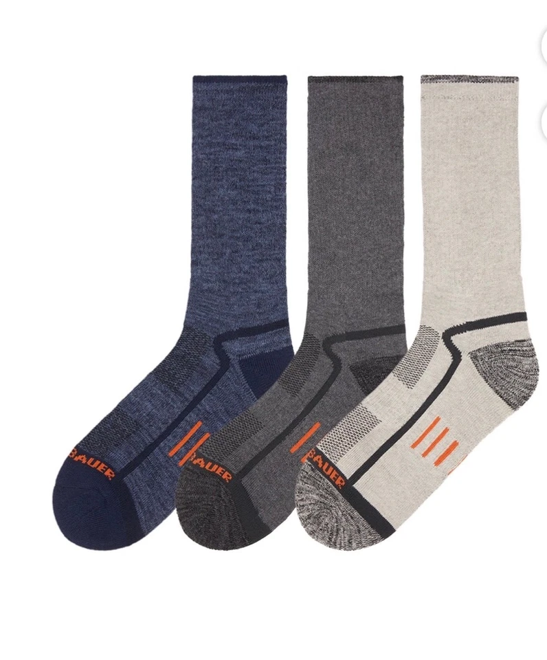 Eddie Bauer Men’s  6 Pair Trail Sock. Size 6-12, Odor control, Arch Support.  - Image 2 of 2