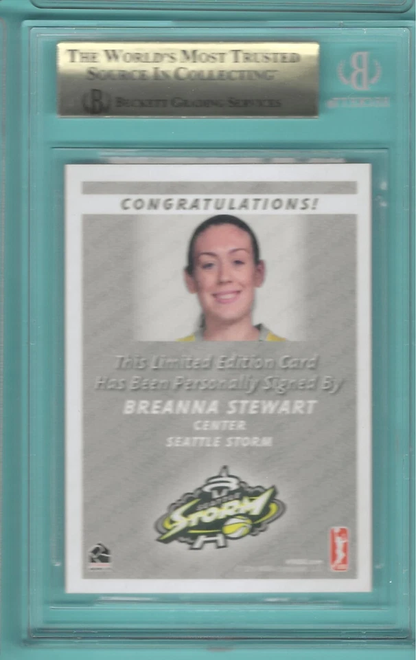 2016 WNBA Breanna Stewart Auto Rookie BGS 9.5 New York Liberty MVP Gem Mint - Image 2 of 2