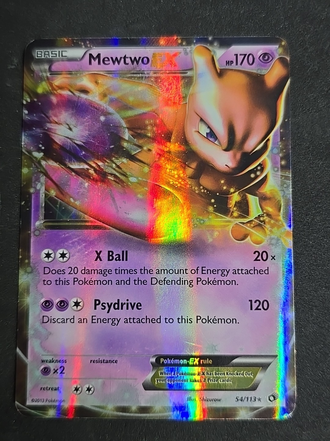 Mewtwo EX 54/113 Legendary Treasures Holo LP