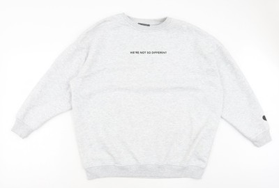 Primark Damen Pullover Sweatshirt grau Baumwolle Größe M - So anders sind wir nicht