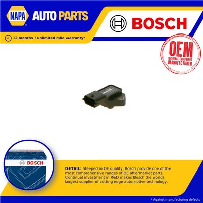 Boost Pressure Sensor fits VAUXHALL MERIVA A 1.7D 03 to 05 Z17DTH Bosch 6335606