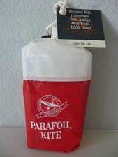 Vintage Eddie Bauer Pocket Parafoil Kite - Patriotic Red, White  Blue NIP
