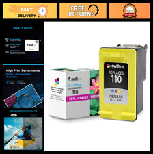 Tri-Color Ink Cartridge Compatible with HP 110 - High Yield, Vivid Colors, Easy