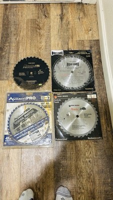 Lot Of Four 10in Saw Blades NOS Molycarb Piranha Avanti Pro Circular/Table Saw