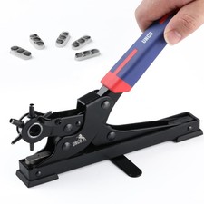 UNCO- Desktop Leather Hole Punch Tool, 6 Punch Sizes, Belt Hole Puncher for Leat