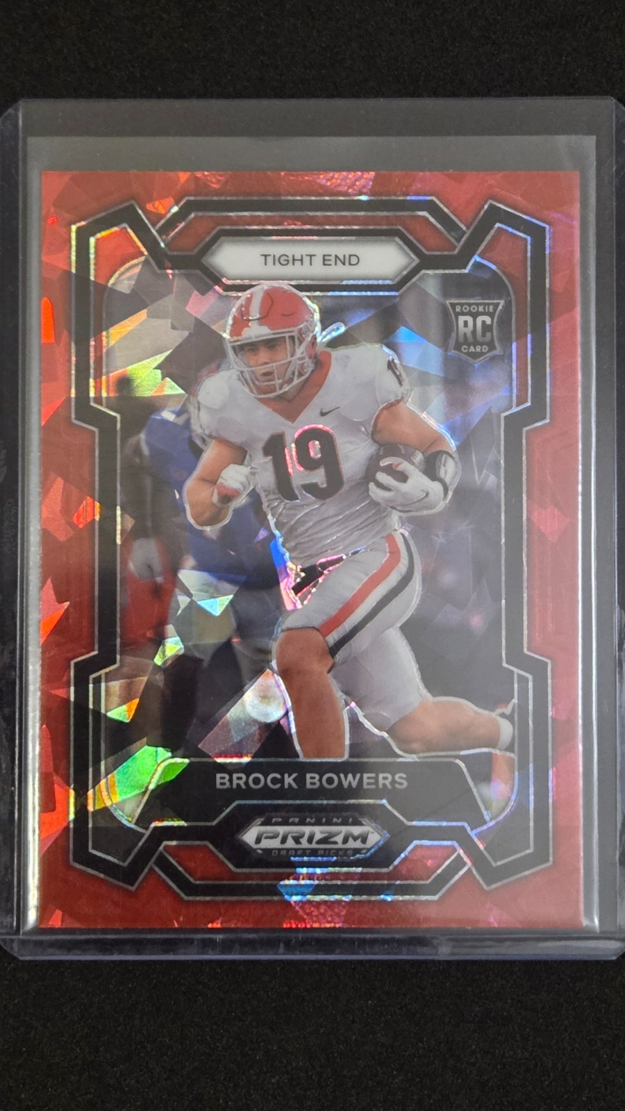 2024 Panini Prizm Draft Picks - Brock Bowers #107 Red Ice Prizm (RC)