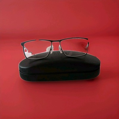 Hugo Boss Glasses Frame Titanium 0976003  Matte Black & Case 