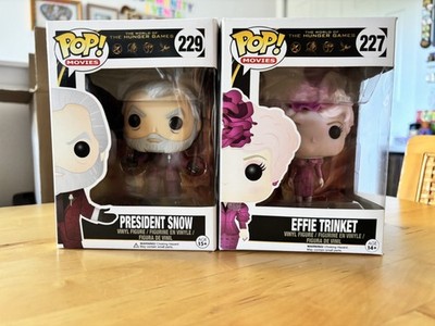 Hunger Games Funko Pop!  -Effie Trinket 227 & President Snow 229 W/box -no stand