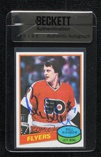 BAS 1980-81 Topps Scratched Bill Barber #200 Seal of Authenticity Auto HOF 3c7