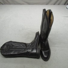 Justin Womens 6.5B Western Boots Black Leather Classic Cowboy Riding USA Made