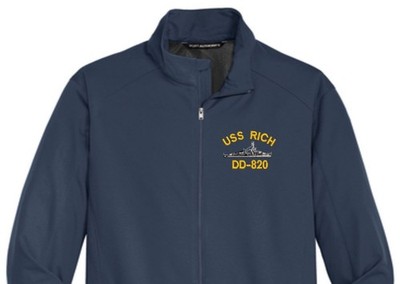 USS JOHNSTON DD-820 Soft Shell Jacket.  New.  U.S. Navy