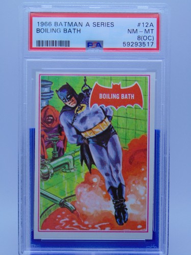 1966 Topps Batman Red Bat #12A Boiling Bath — PSA 8 (OC)