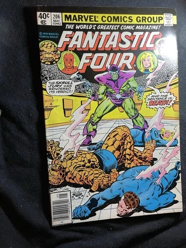 $1 VINTAGE COMICS MARVEL FANTASTIC FOUR #206 COMIC BOOK SKRULLS