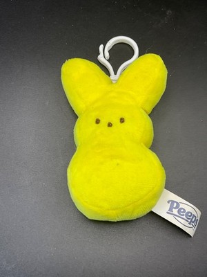 Peeps Easter Peep Pink Bunny Backpack Clip Plush Keychain
