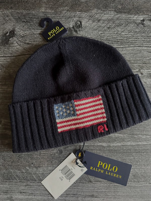 BN Polo Ralph Lauren Men's Flag Beanie Navy | eBay