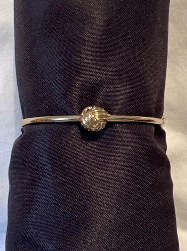 Bracciale Kate Spade NY con cerniera a sfera in corda annodata oro 6 5" ~ nodo nautico H2