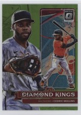 2022 Panini Donruss Optic Diamond Kings Lime Green Prizm Cedric Mullins #5 1hu6