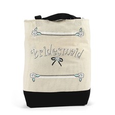 Fun Express XL floral Canvas Bridesmaid Tote Bag Wedding Bridal Party Gift