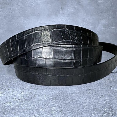 Fear of God x Ermenegildo Zegna Croc-Embossed Leather Belt Black 