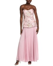 Badgley Mischka Bead Pleated Combo Gown Women's