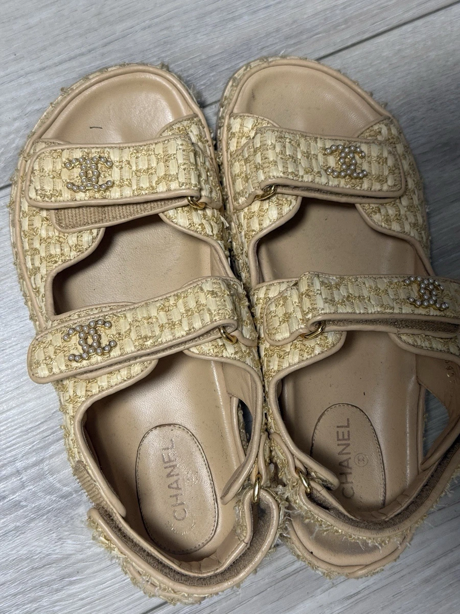 CHANEL Solid Low (1-1.9 in) Heel Height Sandals for Women for sale
