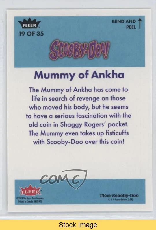 2024 Fleer Scooby Doo 1986-87 Basketball All-Star Stickers Mummy of Ankha READ - Image 2 of 3