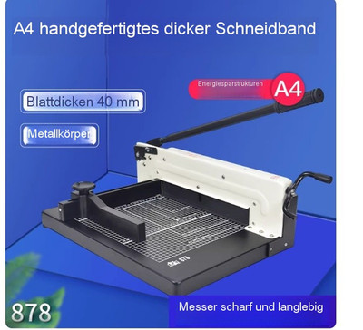 Kleiner 878 Papier-Schneidemaschine mit Schneideklinge für dickere Schichten
