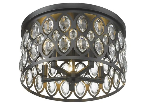 Z-Lite 6010F18 Dealey 5 Light 18"W Flush Mount Drum Ceiling - Chrome - Picture 6 of 12