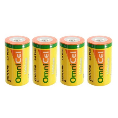 4x OmniCel ER34615HD/S High Drain Lithium Thionyl Chloride Battery Telematic
