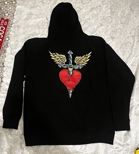 Bon Jovi Heart & Dagger Forever Embroidered Hoodie Offical XXL Jacket 2022 NEW - Foto 2 di 16