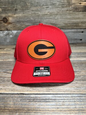 GEORGIA BULLDOGS LEATHER PATCH TRUCKER RICHARDSON HAT