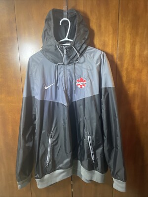 Nike Canada Soccer Windbreaker Soccer Men's XXL Grey Back Full