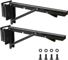 12''Double Fittings E Track Shelf Bracket- Hinged Collapsible Table Brackets