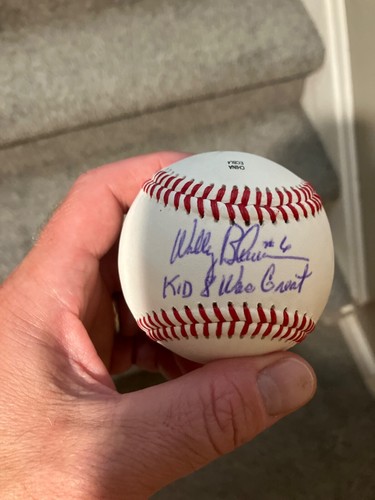 NY Mets Wally Backman autographed baseball “ Kid 8 was great” -Tribute to Carter - Picture 1 of 2