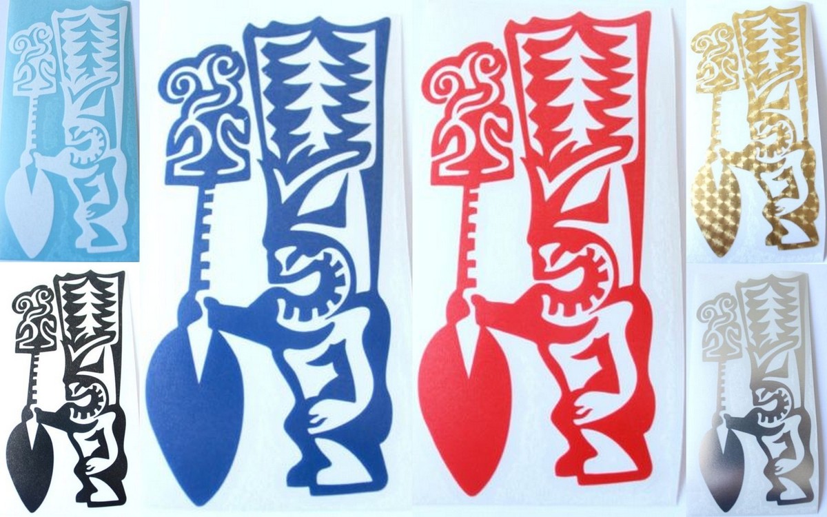 Tiki Man Hawaii Vinyl Sticker - Waterproof Decal For Cars, Laptops, Water Bottles