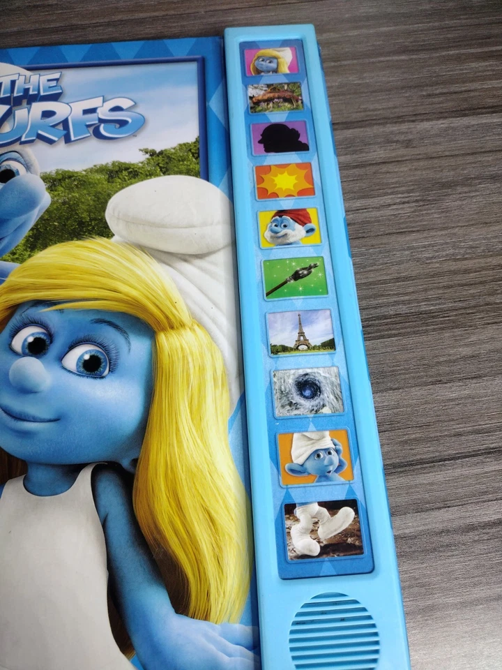 Los Pitufos juegan un libro de sonido juguete para niños regalo educativo para niños pitufina  Foto 2 de 4