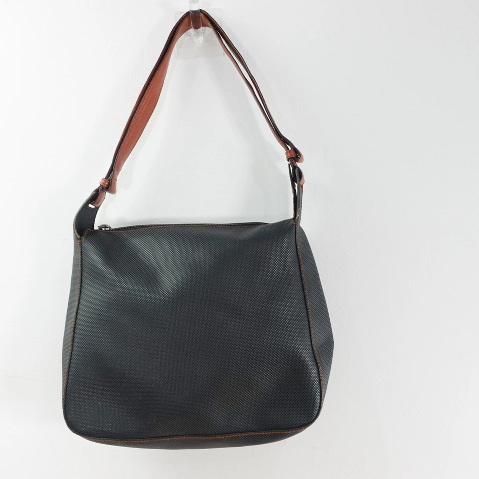 Bolso de Hombro Vintage BOTTEGA VENETA Negro Cuero PVC Marco Polo ITALIA Foto 2 de 4