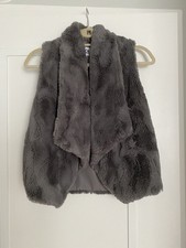 Faux Fur Vest Grey, Small, Nwt