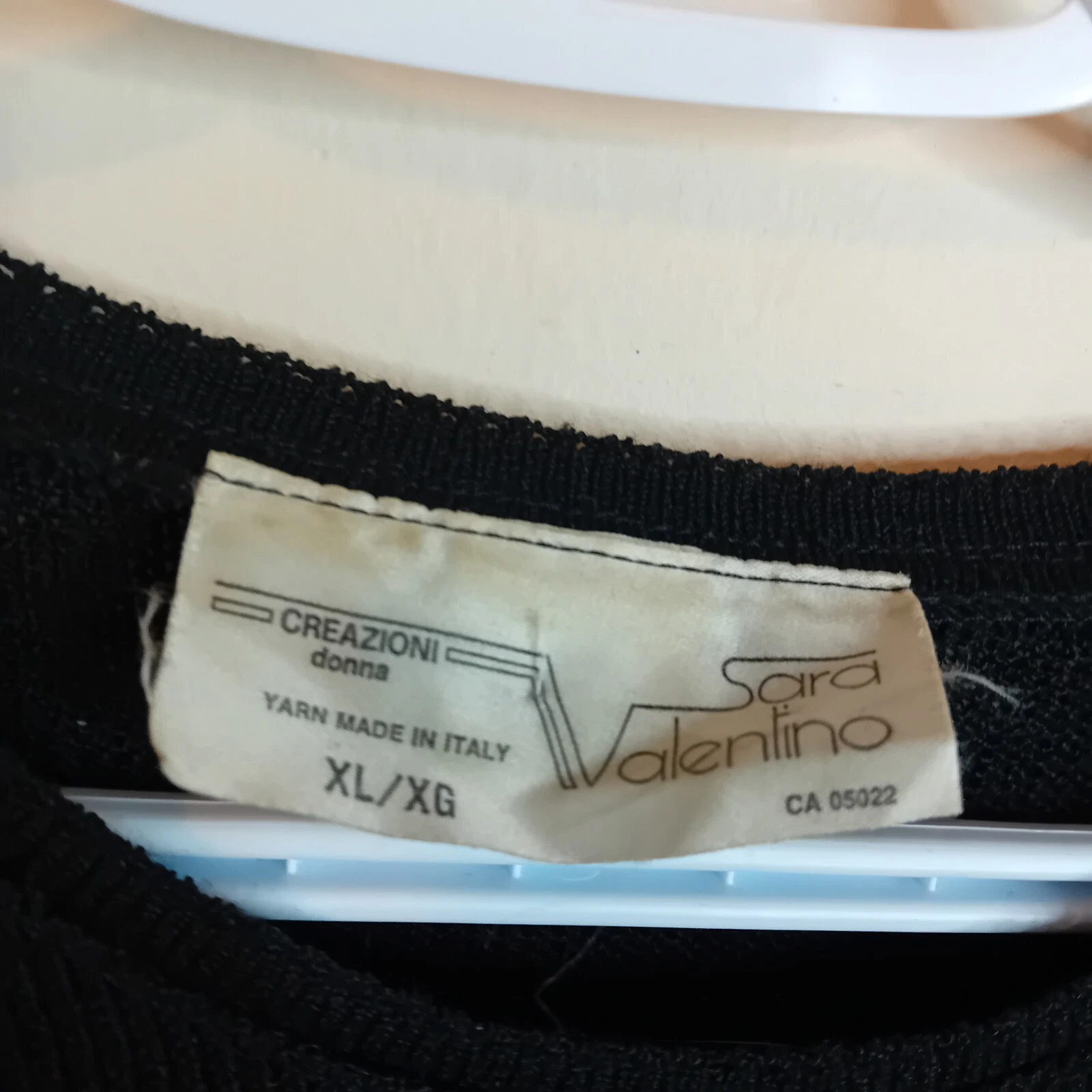 Maglione donna vintage Sara Valentino fiori neon accogliente invernale maglia calda XL