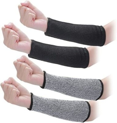2 Protective Arm Sleeve Cut Heat Resistant Protector Anti Abrasion Safety Work