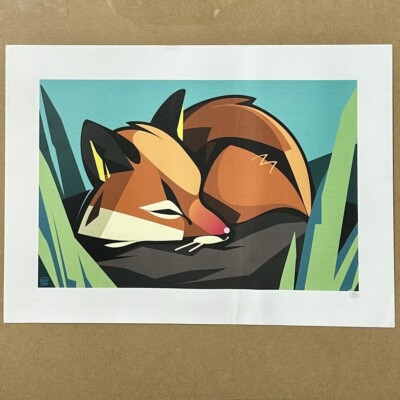 Dan Leo Sleeping Fox Print Signed Edition