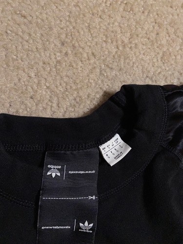 ALEXANDER WANG Adidas Collection 4 Crew Sweater AW BLACK Sweatshirt size Small S - Picture 8 of 12
